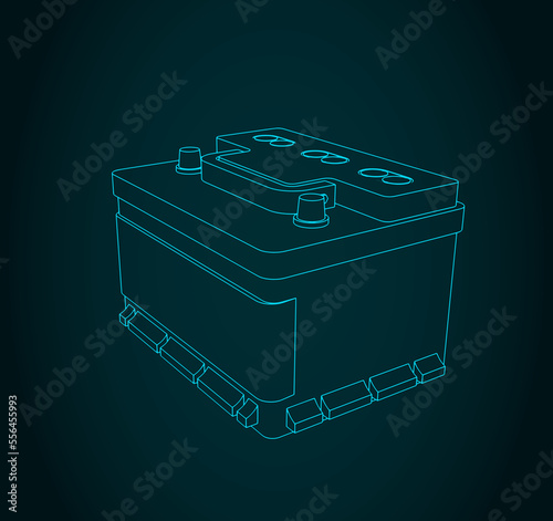 Car battery illustration