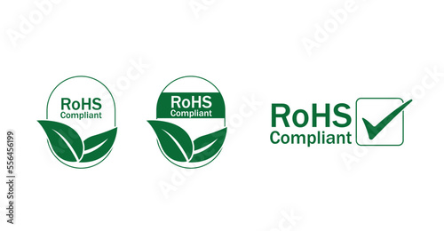 rohs logo set vector illustration photo