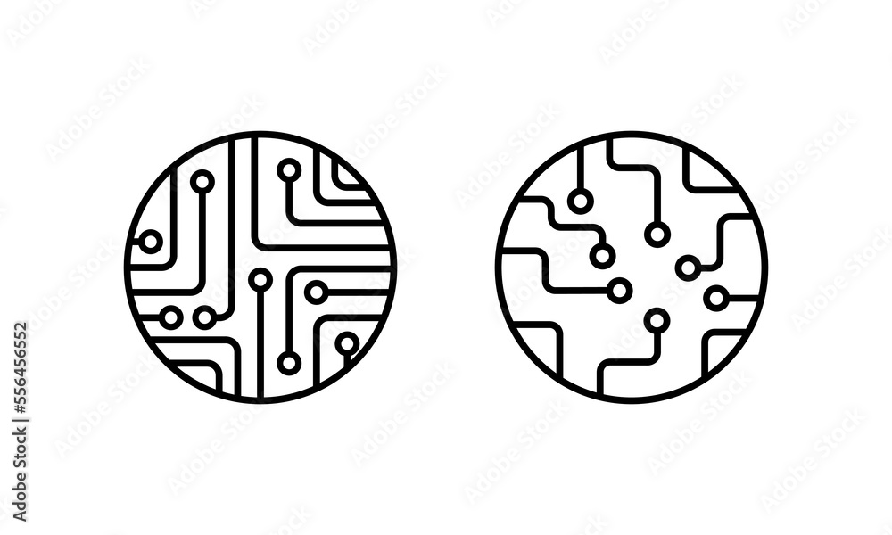 Technology system, Data analytic vector icon illustration isolated