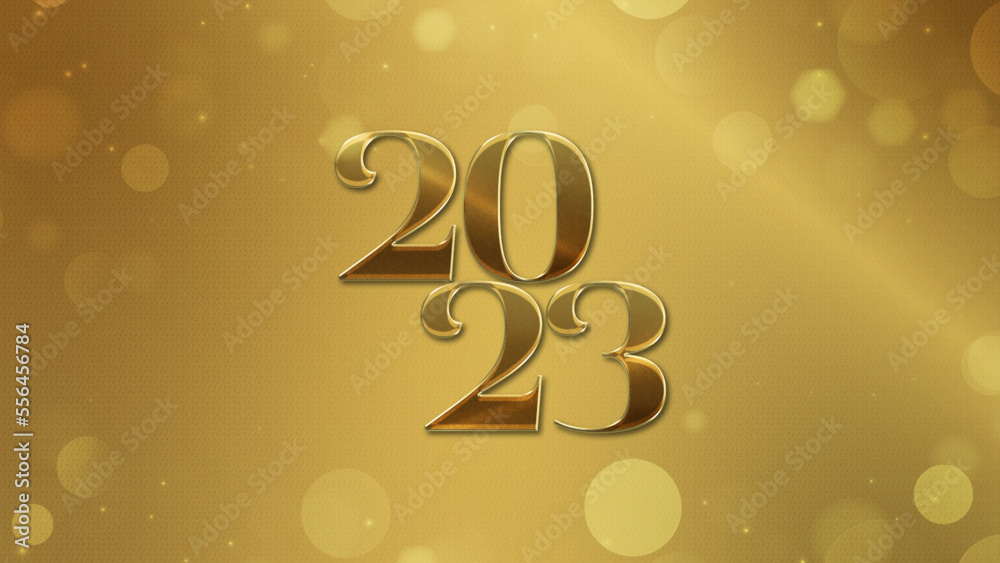 SELO 2023 DE OURO EM PNG FUNDO TEXTURA DOURADA COM BRILHO