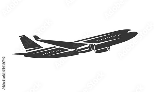 Passenger aircraft. Airliner vector illustration.