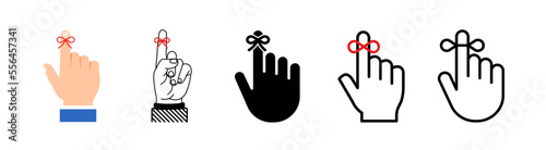 Remember icon. Linear and silhouette icons.
