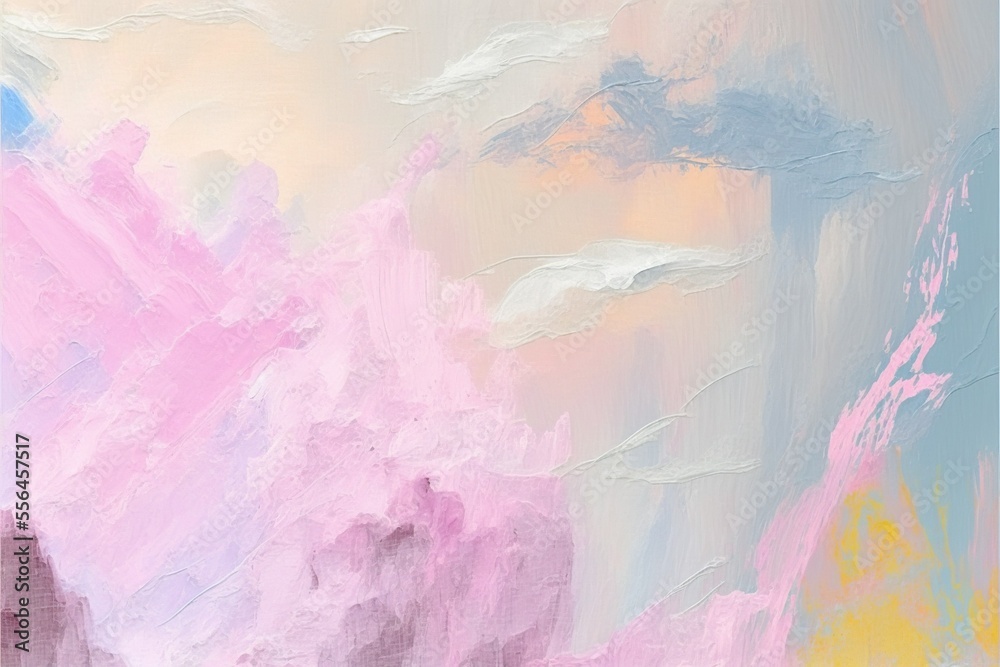 Abstract painting background in pastel positive color as wallpaper ai genereated