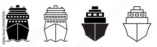 Leinwand Poster Set of ship icons