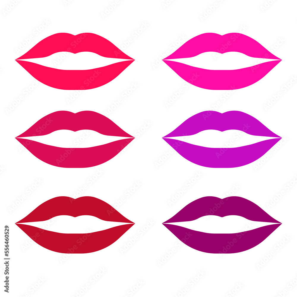 Lipstick kisses collection design isolated on white background. Woman's lip seamless pattern. Girl mouths close up with red lipstick makeup. Background for textile, wallpaper, covers, surface, print, Lipstick kisses collection design isolated on white background. Woman's lip seamless pattern. Girl mouths close up with red lipstick makeup. Background for textile, wallpaper, covers, surface, print,