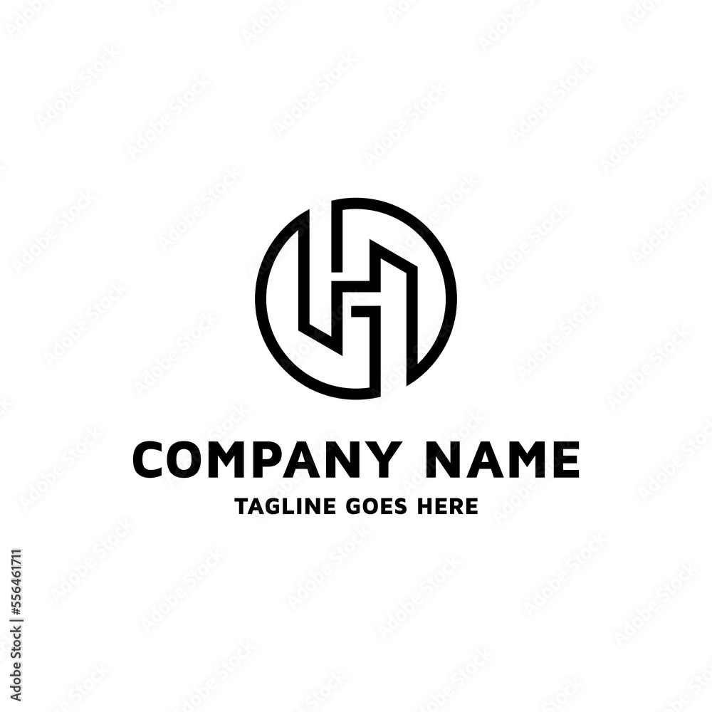 h logo design template geometric shape modern concept h logo design template geometric shape modern concept