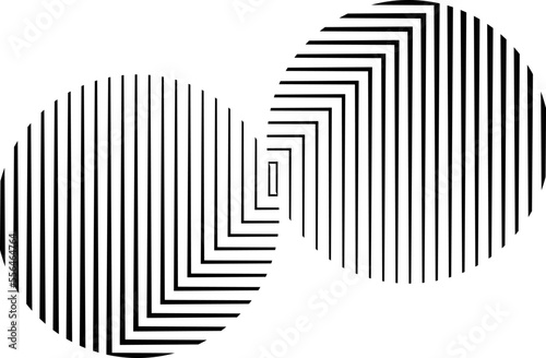 Lines in Circle Form . Spiral Vector Illustration .Technology round Logo . Design element . Abstract Geometric shape .
