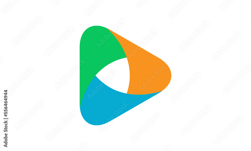 Play button vector logo media player vector Free Vector Play button vector logo media player vector Free Vector
