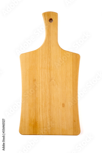 Vintage cutting board, isolated on white background.