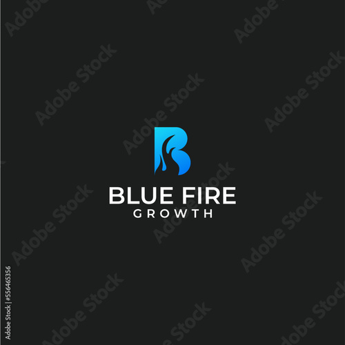 blue fire logo