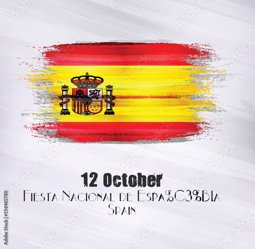 Vector illustration of Spain,12 October,Fiesta Nacional de España