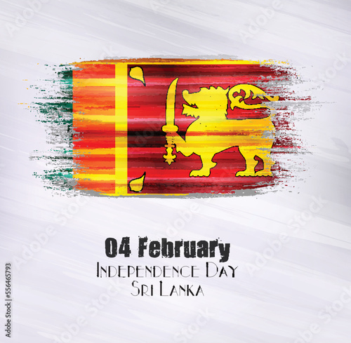 Vector illustration of Sri Lanka,04 February,Independence Day