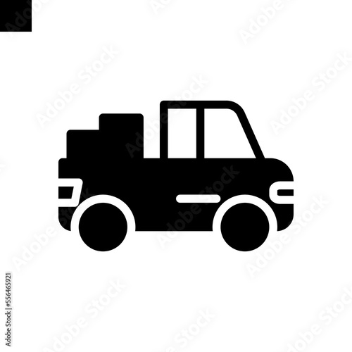 pickup truck icon line style vector