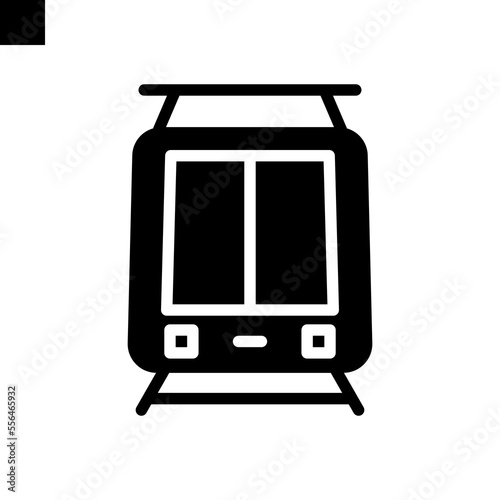 tram icon solid style vector photo