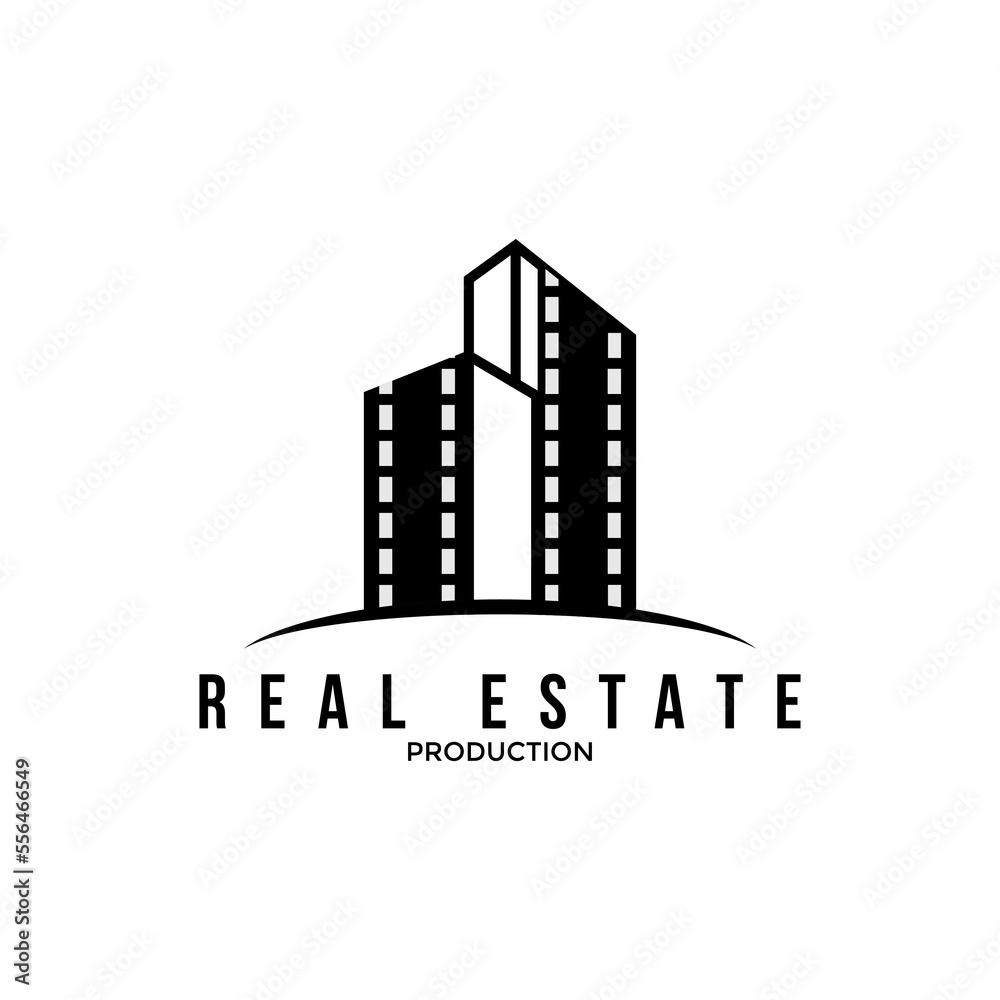 Film production building or real estate logo template design, premium creative logo concept