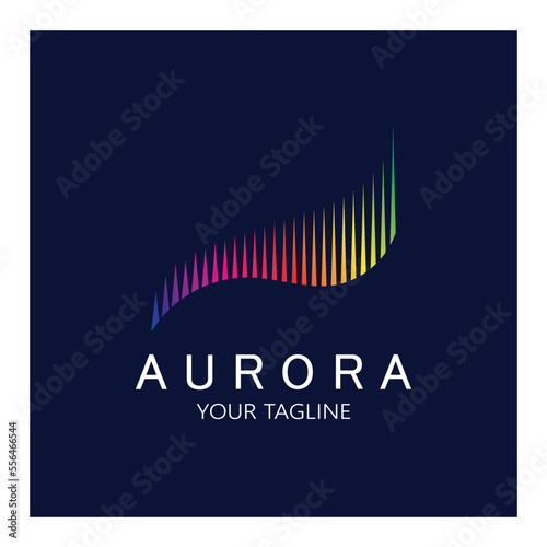 aurora logo design icon illustration vector template