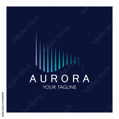 aurora logo design icon illustration vector template