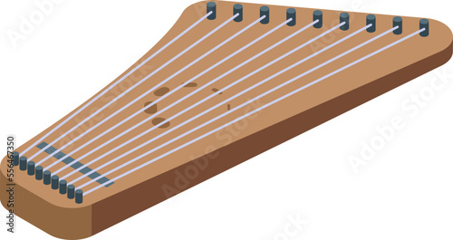 Retro kantele icon isometric vector. Music gusli. Instrument folk
