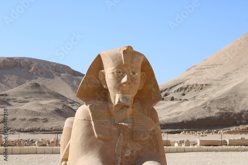 Sphinx at temple of Hatshepsut, Luxor, Egypt 