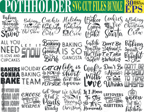 potholder Quotes  SVG Bundle 