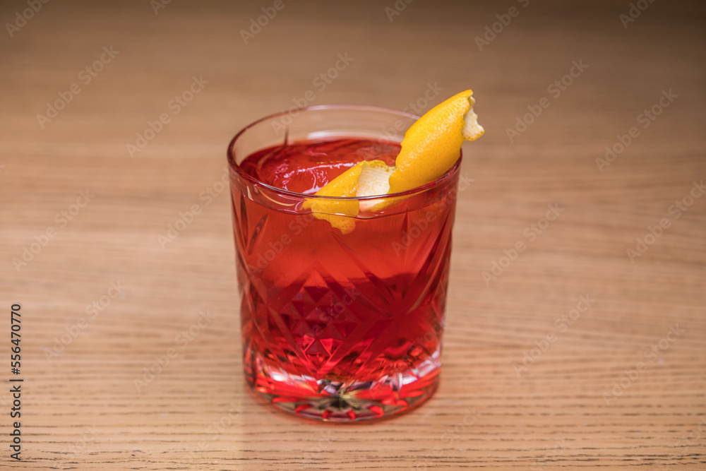 Alcoholic cocktail on wooden board Alcoholic cocktail on wooden board