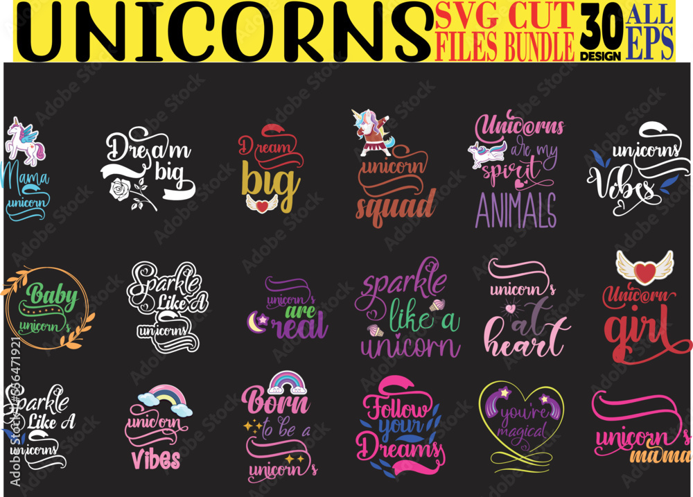 unicorns Quotes SVG Bundle unicorns Quotes SVG Bundle