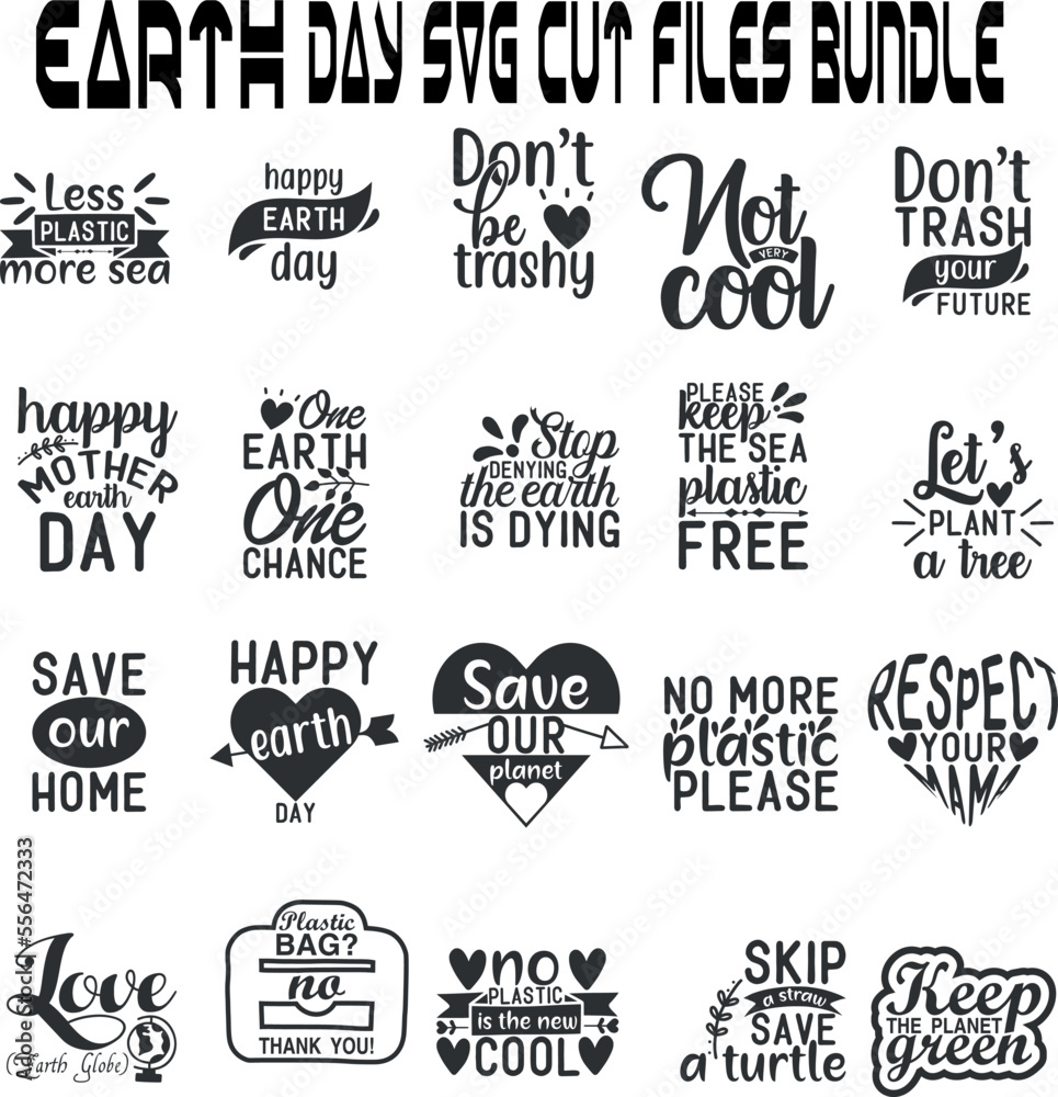 Earth Day Quotes  SVG Bundle 