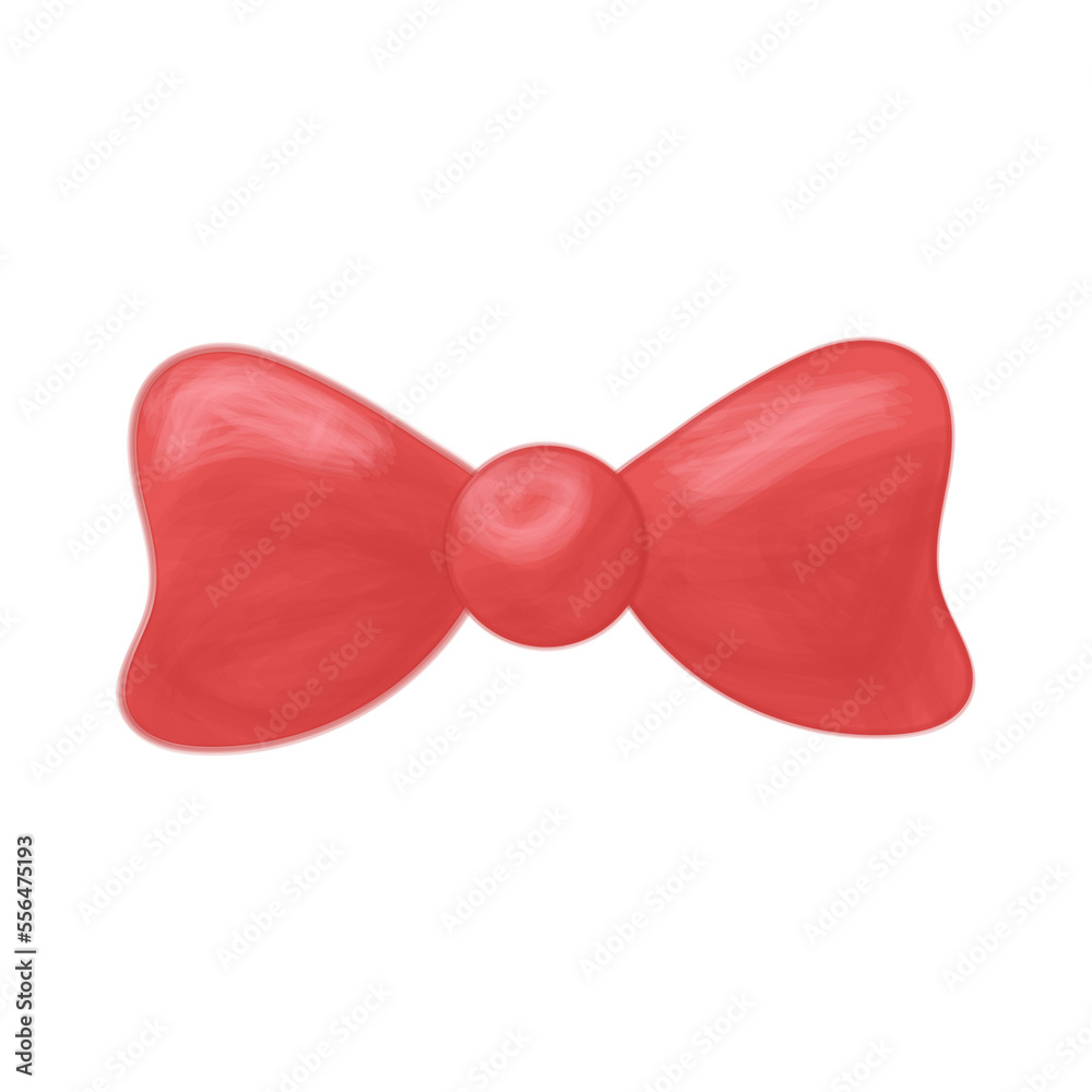 watercolor red bow isolated on white background, St valentine's day watercolor red bow isolated on white background, St valentine's day
