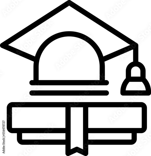 School graduation icon outline vector. Student club. Reader group