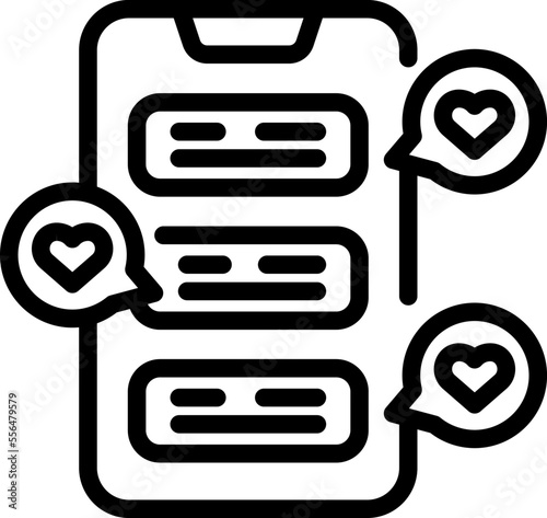 Smartphone chat student club icon outline vector. Person reader. Group learn