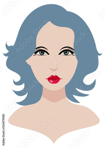Teen girl illustration. Cute and beautiful young girl. PNG with transparent background.