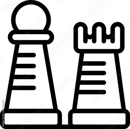 Chesse student club icon outline vector. Education study. Learn class