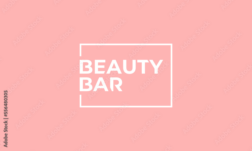 vector graphic logo designs, logotype for beauty bar, simple minimalist fresh modern style