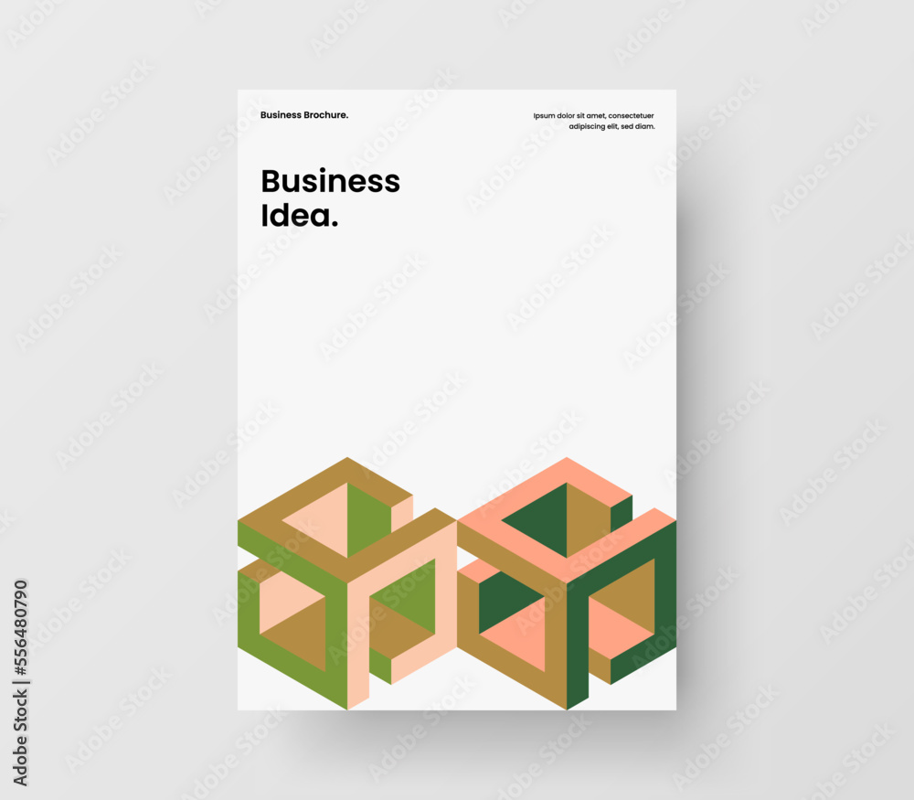 Original corporate identity vector design illustration. Modern mosaic hexagons cover template.