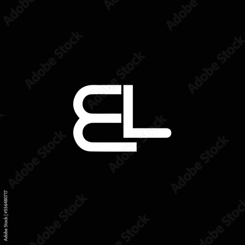 EL EL Logo Design, Creative Minimal Letter EL EL Monogram
