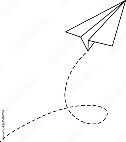 Paper Airplane Cartoon Vector