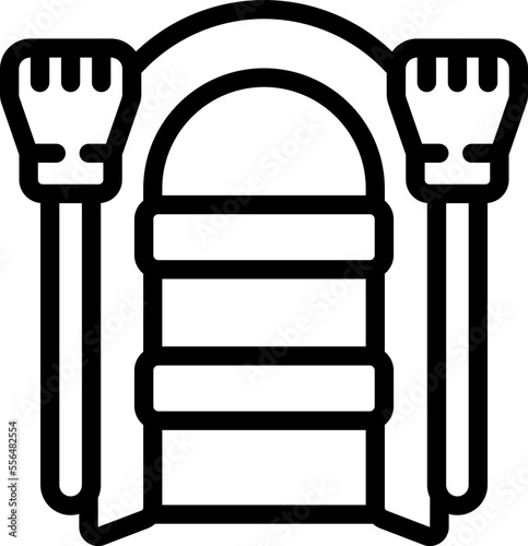 Tourism rubber boat icon outline vector. World travel. Internet culture