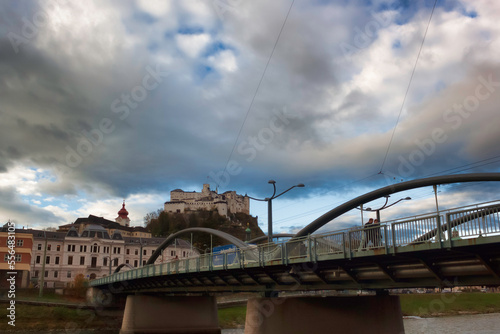 The Karolinen Bridge, also called Nonntal Bridge, is a bridge over the Salzach River in the city of Salzburg. It is the southernmost road bridge photo