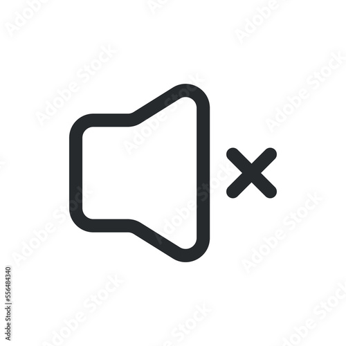 volume cross icon, volume cross vector, simple illustration
