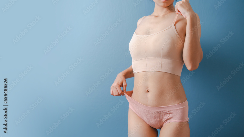 Woman bra concept, close up asian woman nude bra nice body isolated on  background. Photos | Adobe Stock