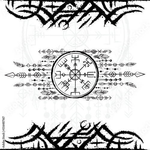 Dreamcatcher with viking symbols