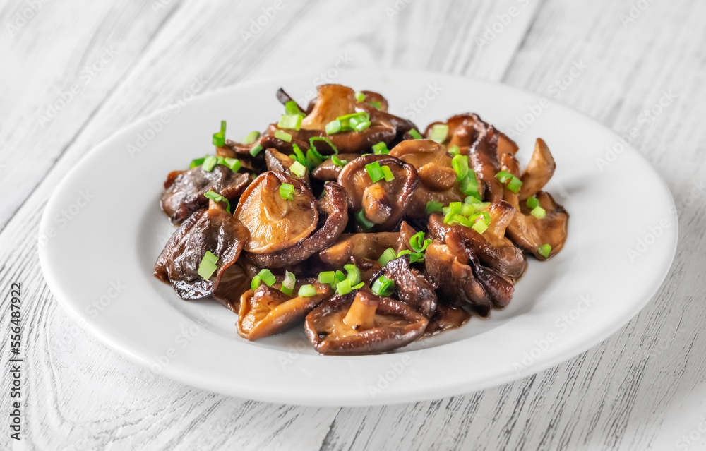 Sauteed shiitake mushrooms Sauteed shiitake mushrooms