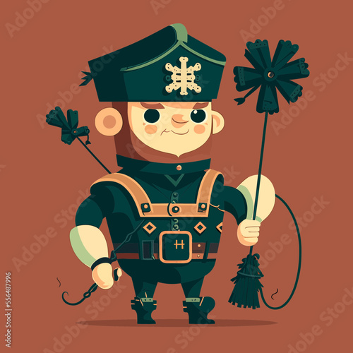 A chimney sweep figure as lucky charm for new year celebration.