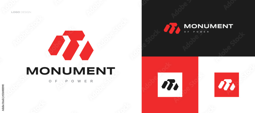 Abstract Red Letter M Logo Design for Business and Technology Brand Identity Abstract Red Letter M Logo Design for Business and Technology Brand Identity