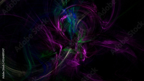 Abstract pattern with shining swirls