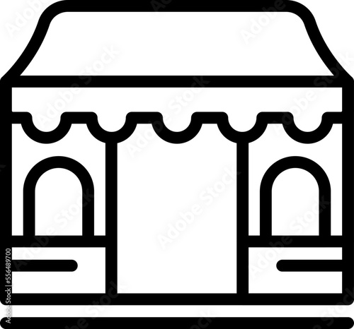 Pergola icon outline vector. House pavilion. Garden park