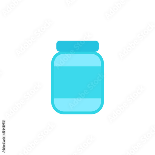 blue bottle flat design vector illustration