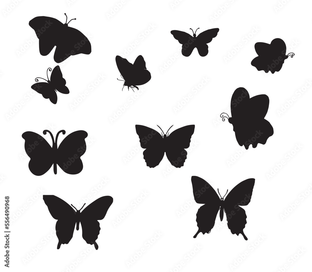 set of butterflies set of butterflies