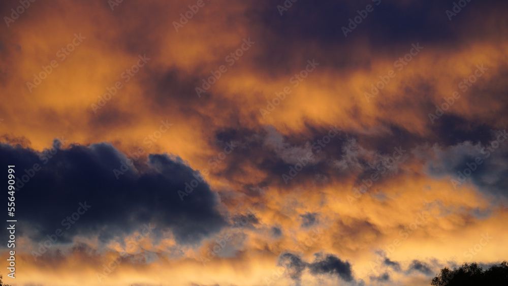 Orange Sunset Clouds at Tasmania Orange Sunset Clouds at Tasmania