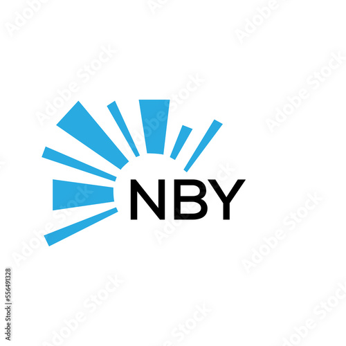 NBY letter logo. NBY blue image on white background and black letter. NBY technology  Monogram logo design for entrepreneur and business. NBY best icon.
 photo